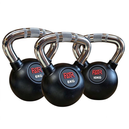 Rubber coated kettlebell - rubber,