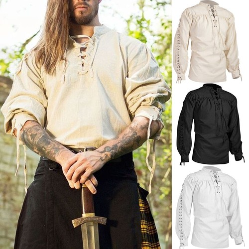 Men medieval shirt top fancy - men,