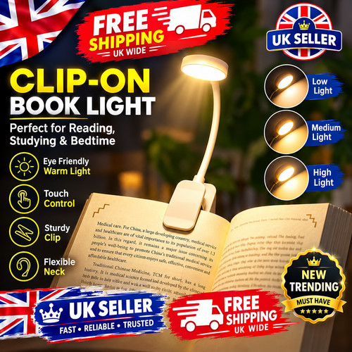Book light led clip reading - light,