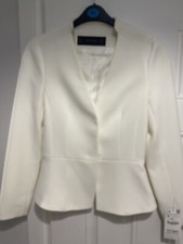 ZARA • Cream Peplum Blazer