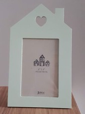 Shabby chic beach hut green wooden photo frame
