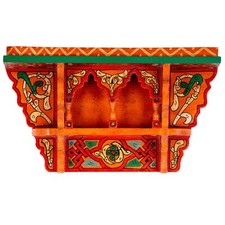 Orange Painted Moroccan shelf