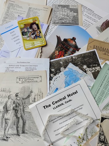 Vintage ephemera bundle paper - bundle,