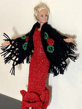 Hand-knitted red Flamenco