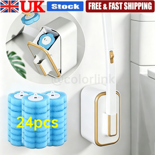 Disposable toilet brush set - brush,