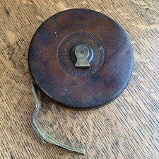 Vintage 100ft Leather Tape Measure * JOHN RABONE & SONS Birmingham (M76) 19D