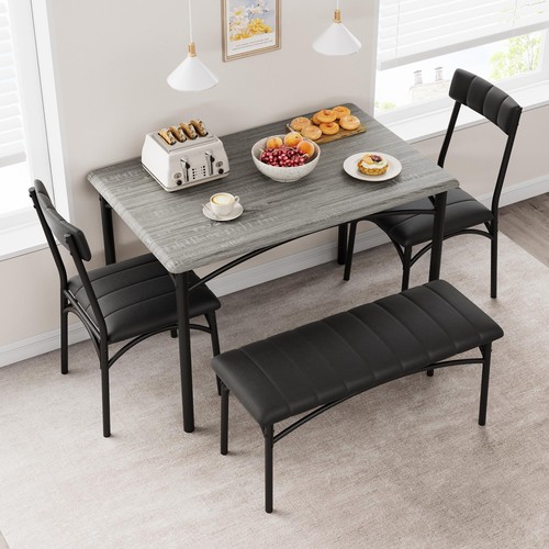 Gray dining table - for, 4