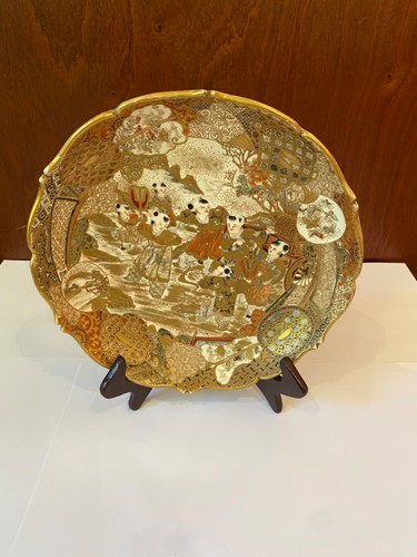 Vintage japanese satsuma plate - vintage,