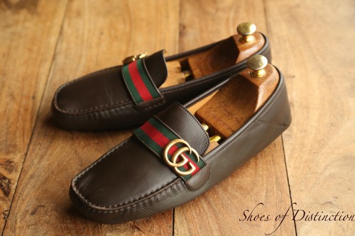 Gucci brown leather brass - gucci,