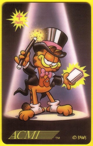 Garfield the magician with - magician,