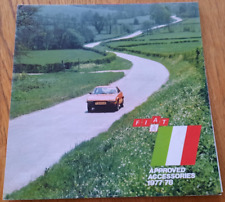 FIAT accessories car brochure from UK, 1977 / 1978. 128, X1/9, 132, 126 X19 X1-9