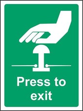 Press exit emergency - press, to