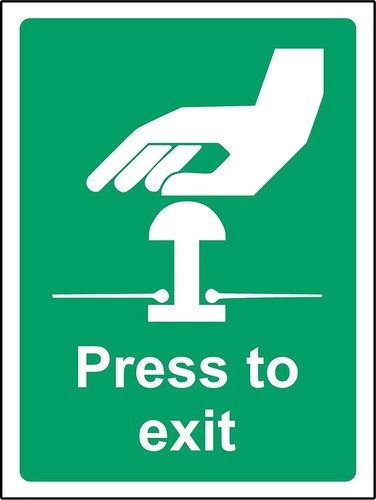 Press exit emergency - , to