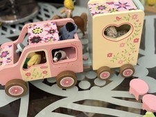 ELC Pink wooden horse/farm lot