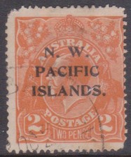 (F342-8) 1919 NW Pacific Islands PNG 2d orange KGV stamp (H) 