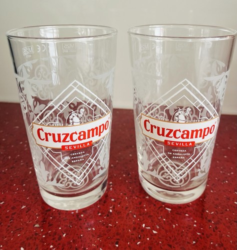 Cruzcampo beer glass half - glass,
