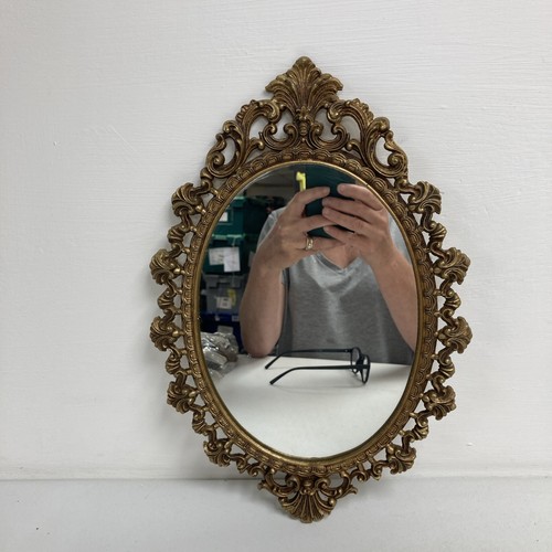 Oval ornate mirror - (refjoh39),