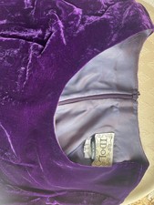 IDOL purple velvet designer beautiful long dress size M, bought in Selfridges 