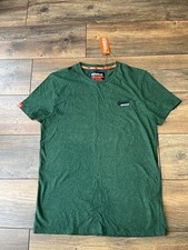 Men’s Size XL Orange Label Superdry T Shirt Top - Green - New With Tags