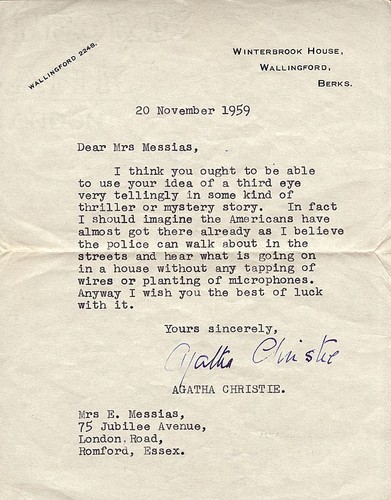 Agatha christie signed letter - agatha,