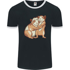 Guinea Pigs Hugging Mens Ringer T-Shirt FotL