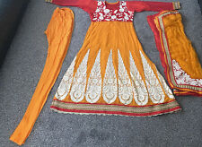 Ladies Pakistani Dress Anarkali Churidar Party Wear Size Small 8