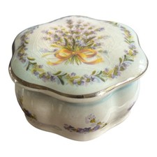 Royal Worchester Palissy Porcelain Trinket Box Vintage