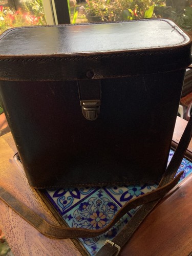 Vintage brown leather camera - brown,