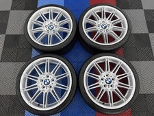 REFURBISHED  GENUINE 19" BMW STYLE 225M ALLOY WHEELS E90 E92 E93 3 SERIES TYRES