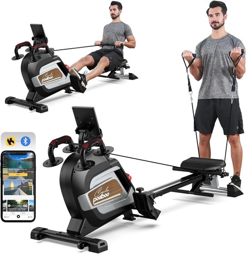 Magnetic rowing machine - rowing, 360