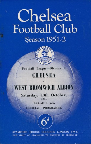 Chelsea west brom 1951 1952 - west, 1951/1952