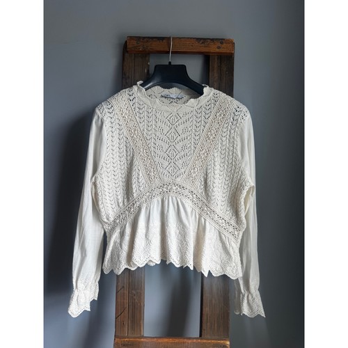 Zara cream knit eyelet - knit,