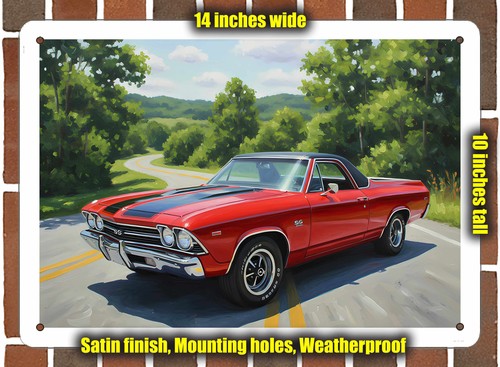 Metal sign 1969 chevrolet - -, el