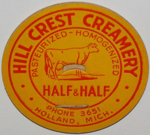 Vintage milk bottle cap hill - milk,