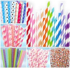 25 RETRO STRIPE PAPER DRINKING