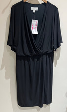 Ronni Nicole Dress Size 18 New Black Stretch Fit Flare Short Sleeve Formal Occas