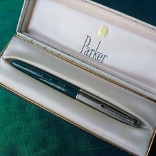 Chalk Marked Teal PARKER 51 Classic Fountain Pen 14 K M Nib Original Box GWO