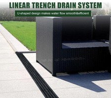 Drain Channel Complete 6m Kit. Straight or L Shape. Driveway. Patio, Pathway Diy