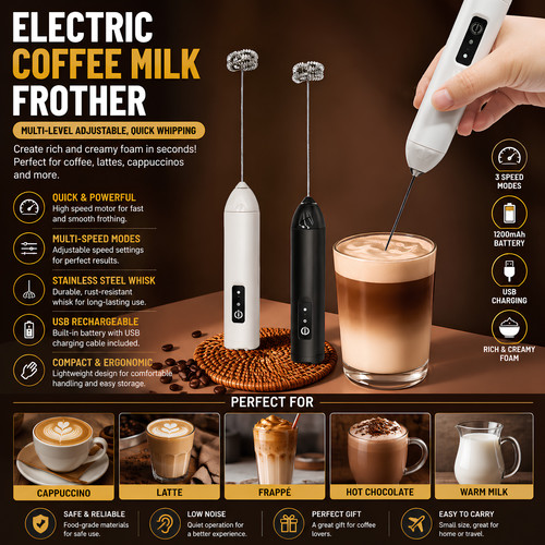 Usb rechargeable milk coffee - usb,