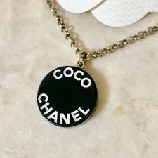 Chanel Necklace Black COCO