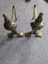 Brass Fire Dogs Edges very decorative Vintage 