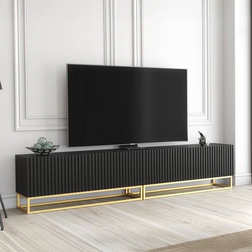 Stand 200cm black fluted - 200cm,