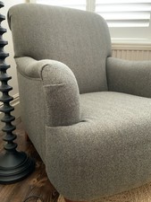 Beautiful Anta Wool Herringbone Newly Upholstered Library/ Occasional Chair.