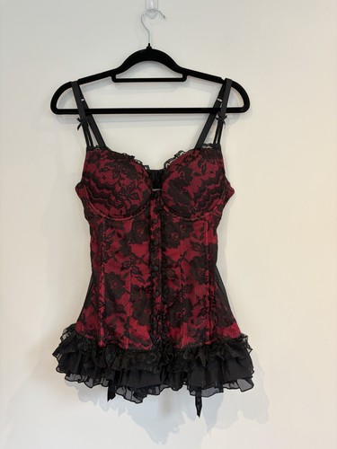 Senza basque corset red - corset,