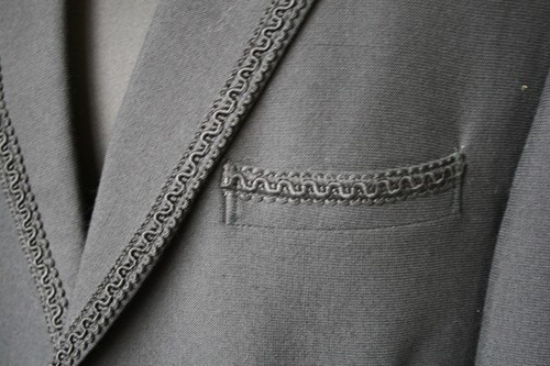 Vtg black tuxedo braided