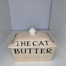 Emma Bridgewater 2006 Butter Dish 21 Years Toast & Marmalade *CRAZING & CHIP*
