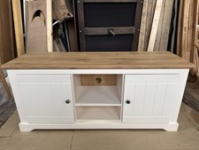 Hampton wide tv unit ivory oak jd williams & co