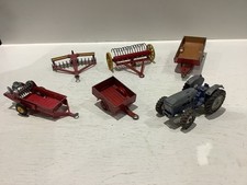 Dinky Farm Tractor (Leyland) / Implements mixed job lot (T4)