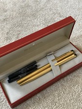 Sheaffer Vintage Gold Plated Fountain Pen & Ballpoint Pen Set With Box