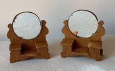 2 KENSALCRAFT DOLLS HOUSE DRESSING TABLES WITH MIRRORS 1940/50’s - ONE OWNER